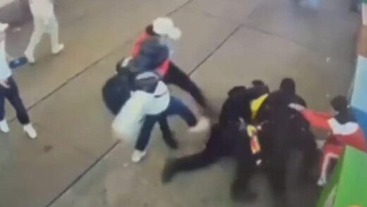 WATCH: NYPD officers attacked on surveillance video near Times Square by migrants later freed without bail